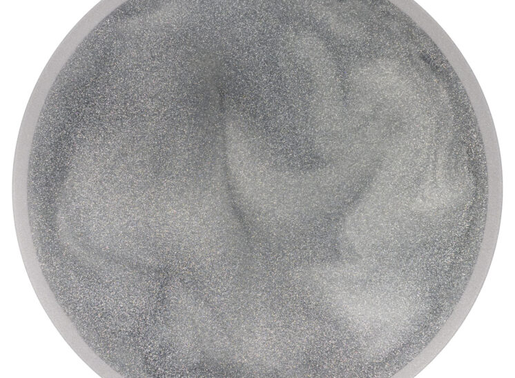 Playlearn product interactive glittering silver pressure sensitive squishy tile, round