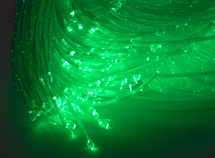 Playlearn product close-up detail of glowing fiber optic