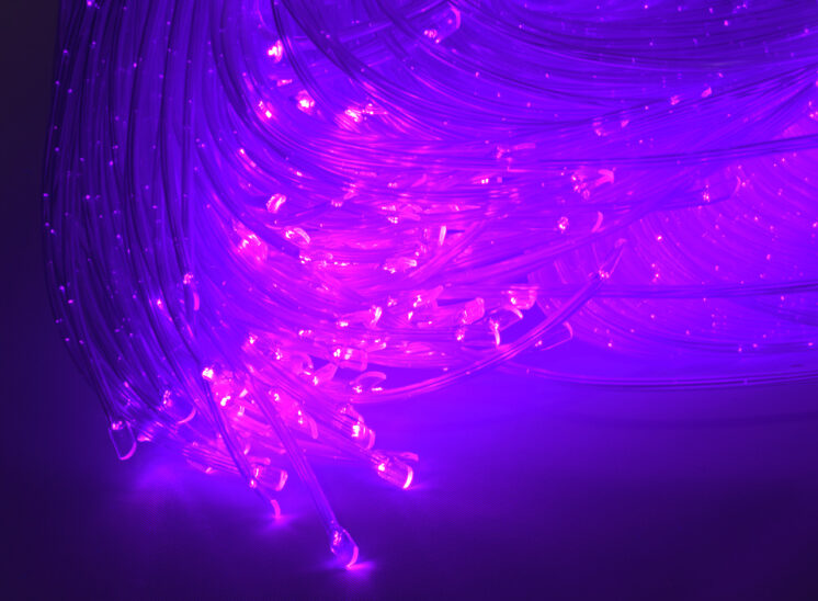 Playlearn product close-up detail of glowing fiber optic